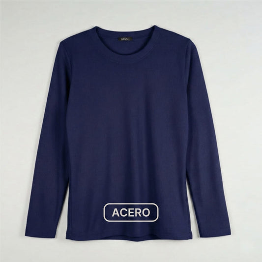 4-Pack Polos Manga Larga Waffle Dama