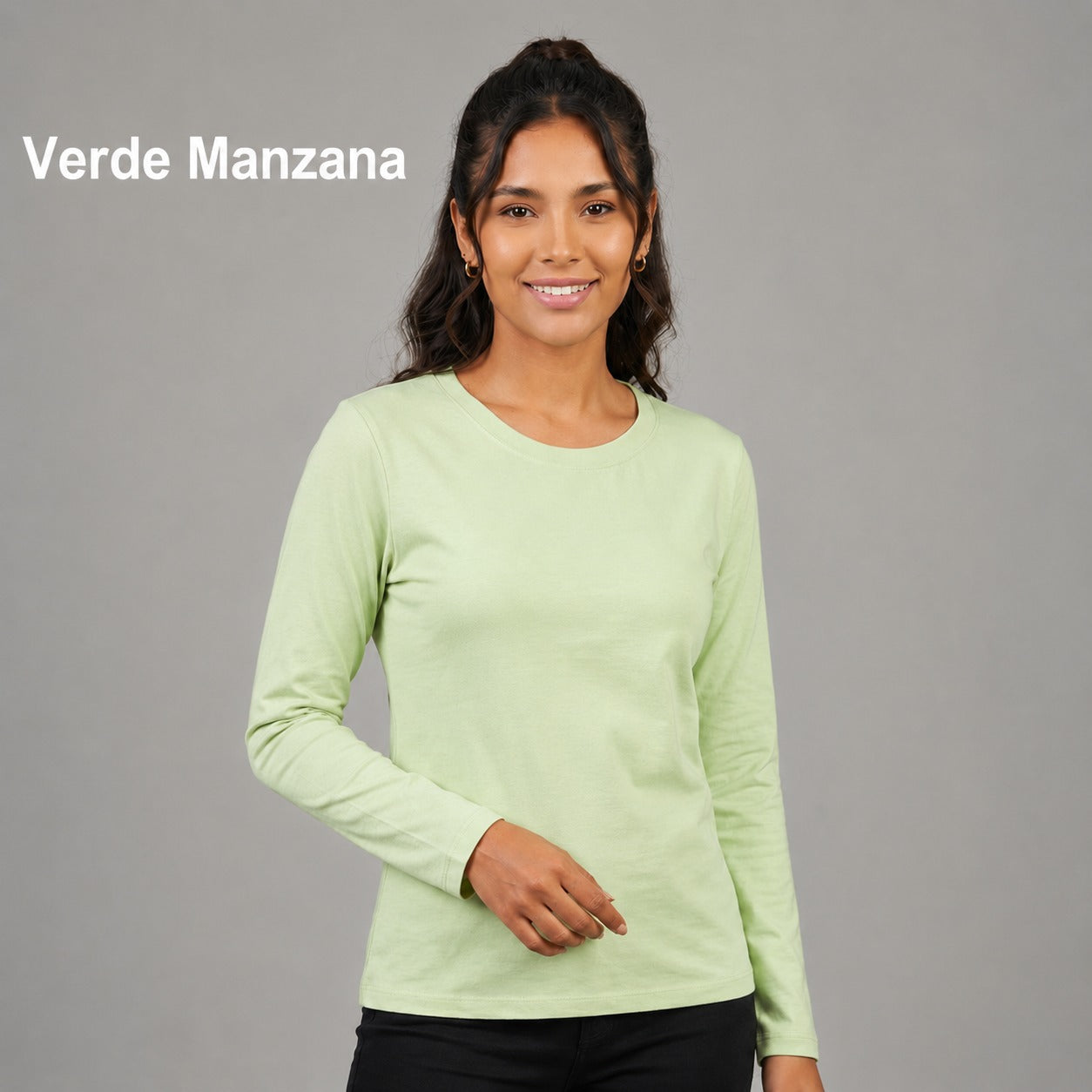 Polo Manga Larga Dama 100% Algodon