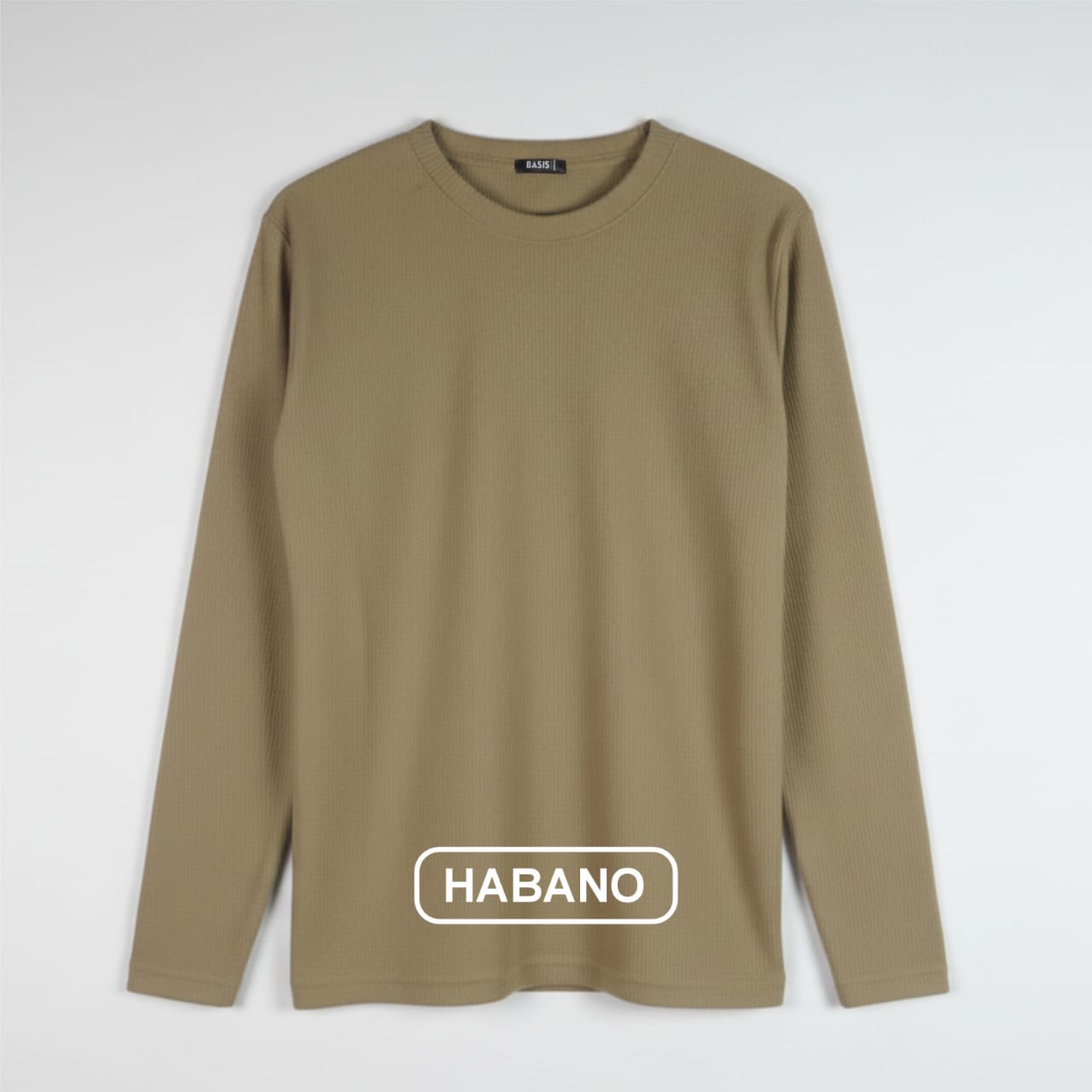 Polo Manga Larga Waffle