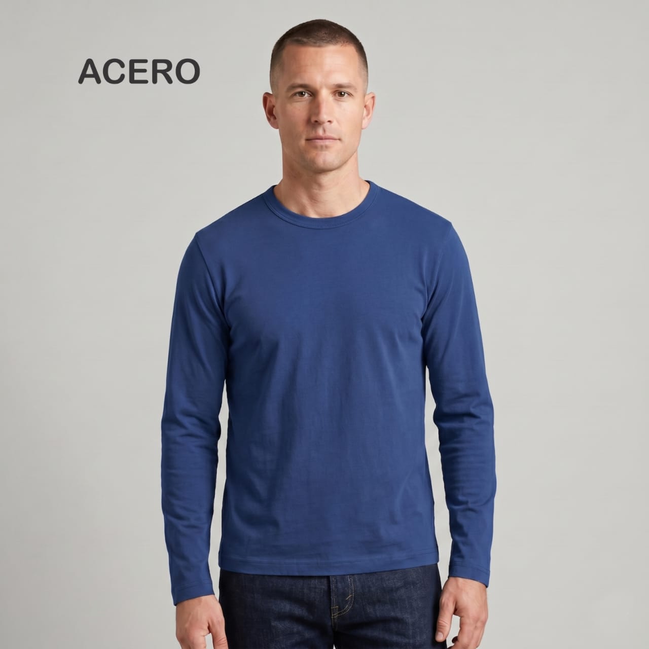 Manga Larga Hombre Jersey Peinado