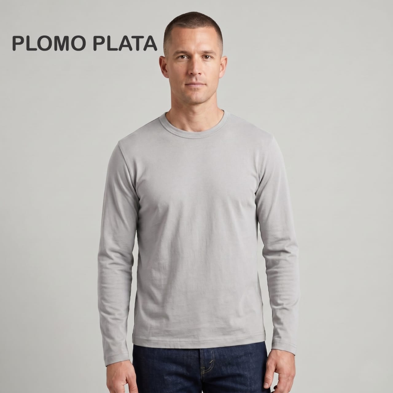 Manga Larga Hombre Jersey Peinado