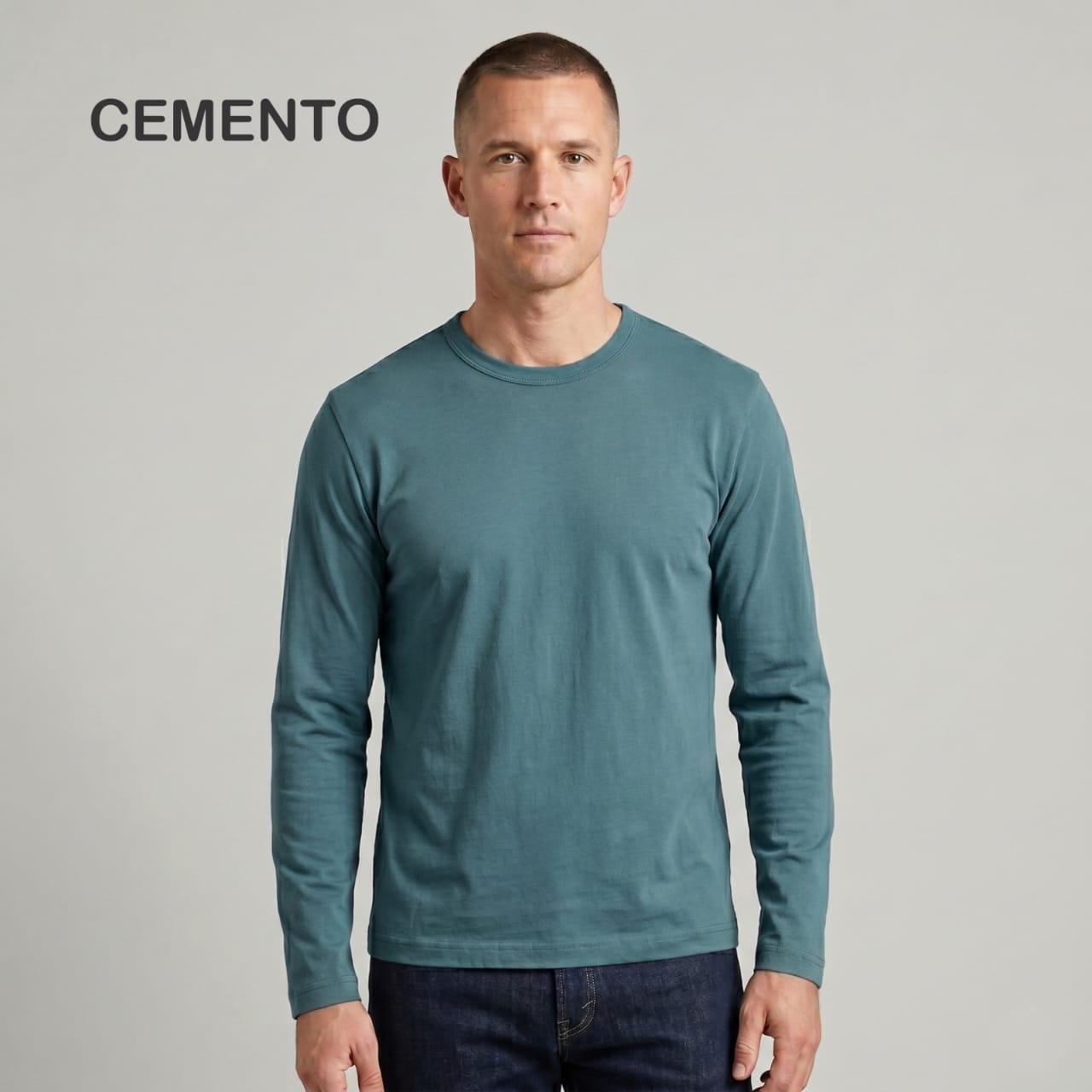 Manga Larga Hombre Jersey Peinado