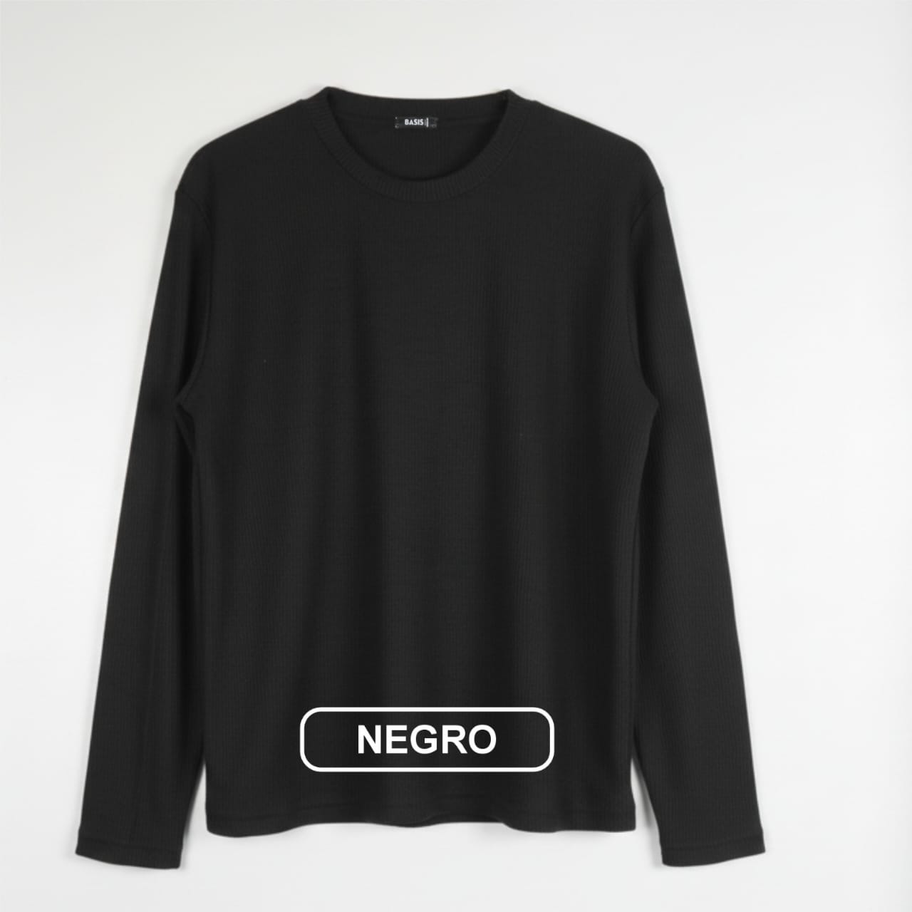 Polo Manga Larga Waffle